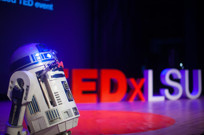 R2D2 on the TED x LSU stage
